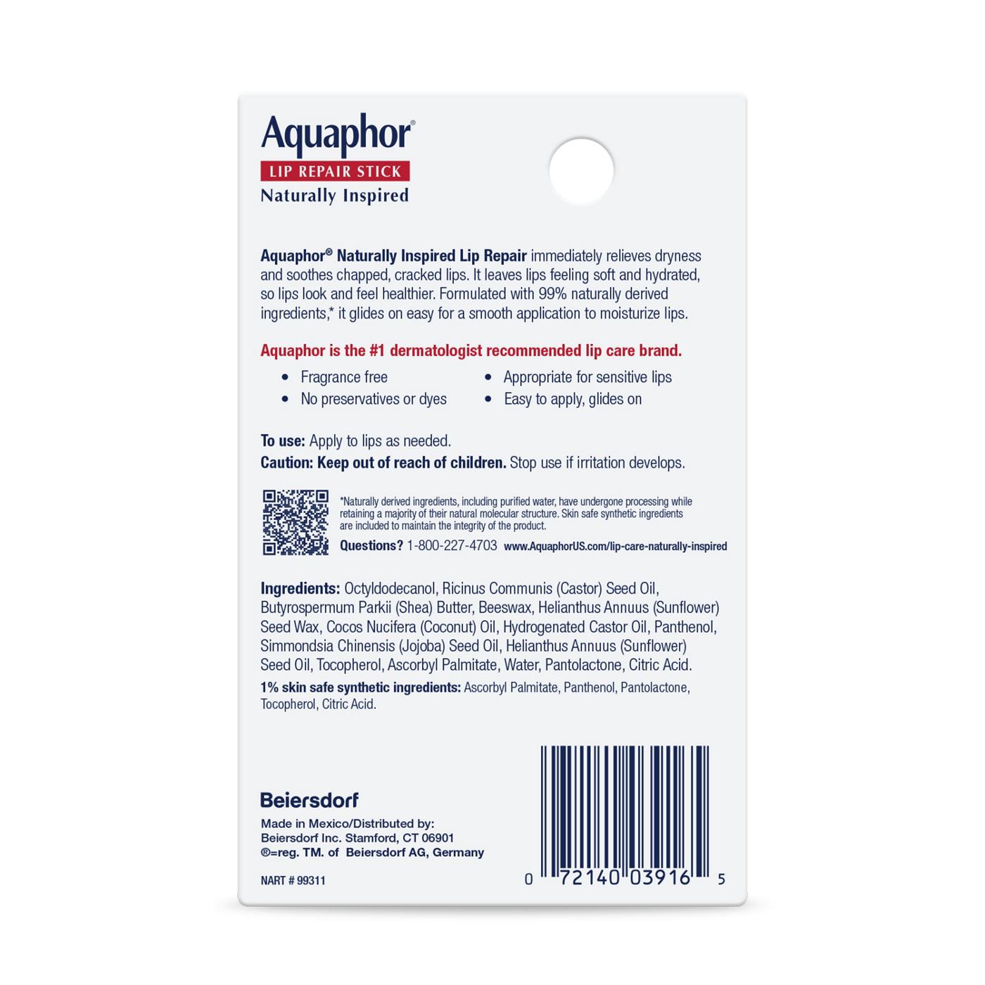 Aquaphor Lip Repair Stick - Coconut Oil; image 2 of 2