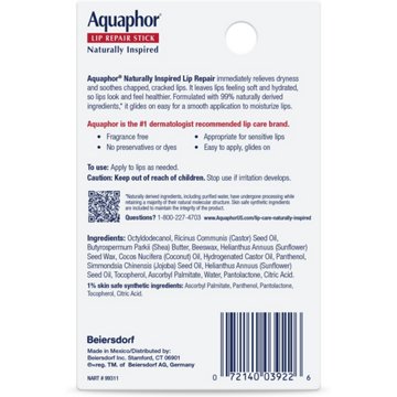 Aquaphor Lip Repair Stick - Coconut Oil, 0.17 oz
