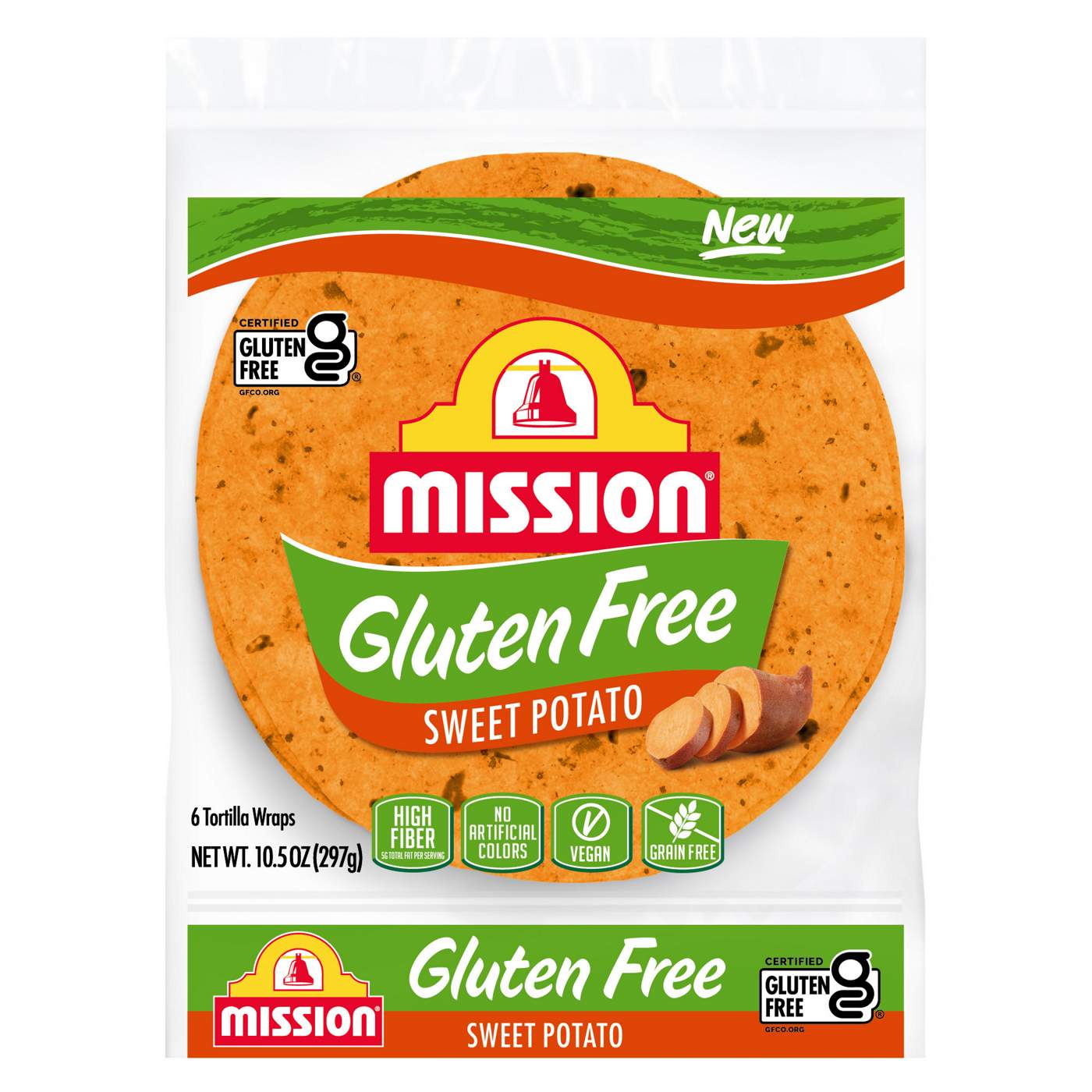 Mission Gluten Free Sweet Potato Tortillas 6 Count; image 1 of 8