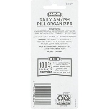 H-E-B Daily AM & PM Pill Organizer