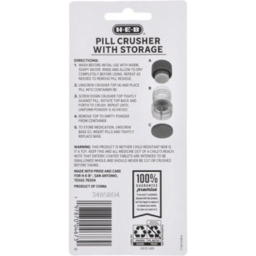 H-E-B Pill Crusher with Storage - Assorted Colors
