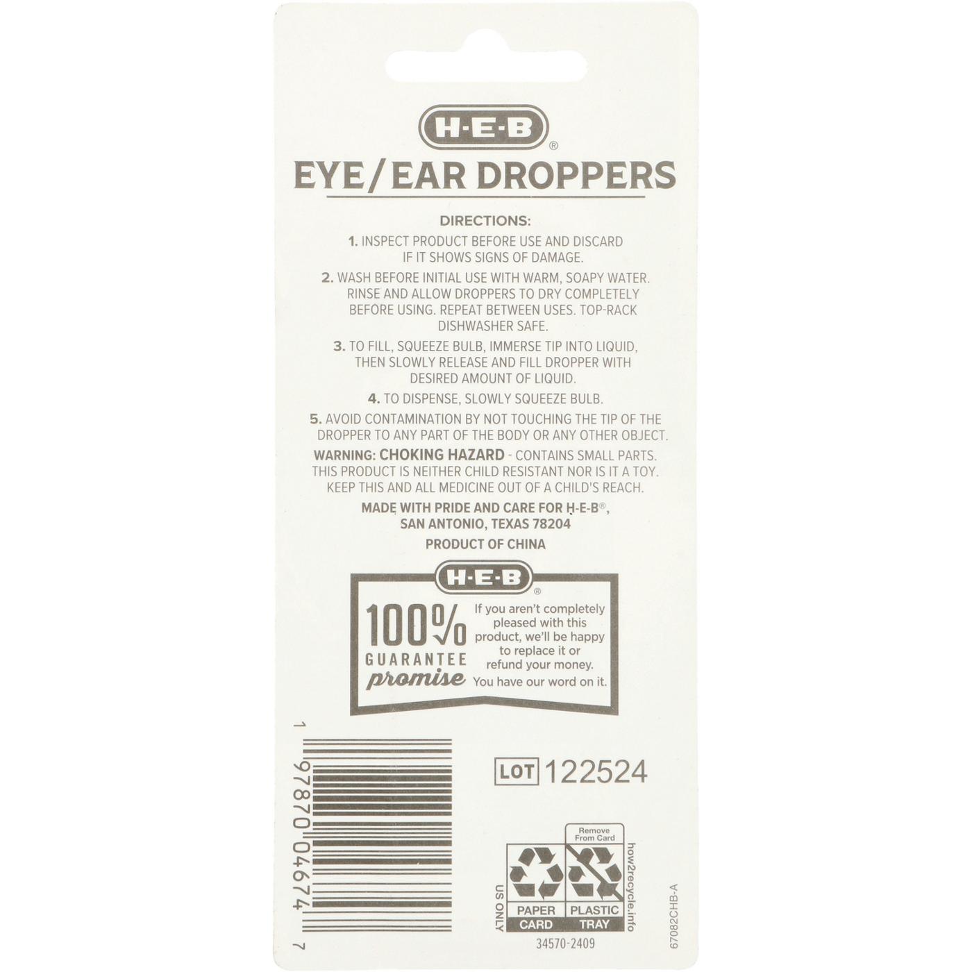 H-E-B Eye & Ear Tincture Droppers ; image 2 of 2
