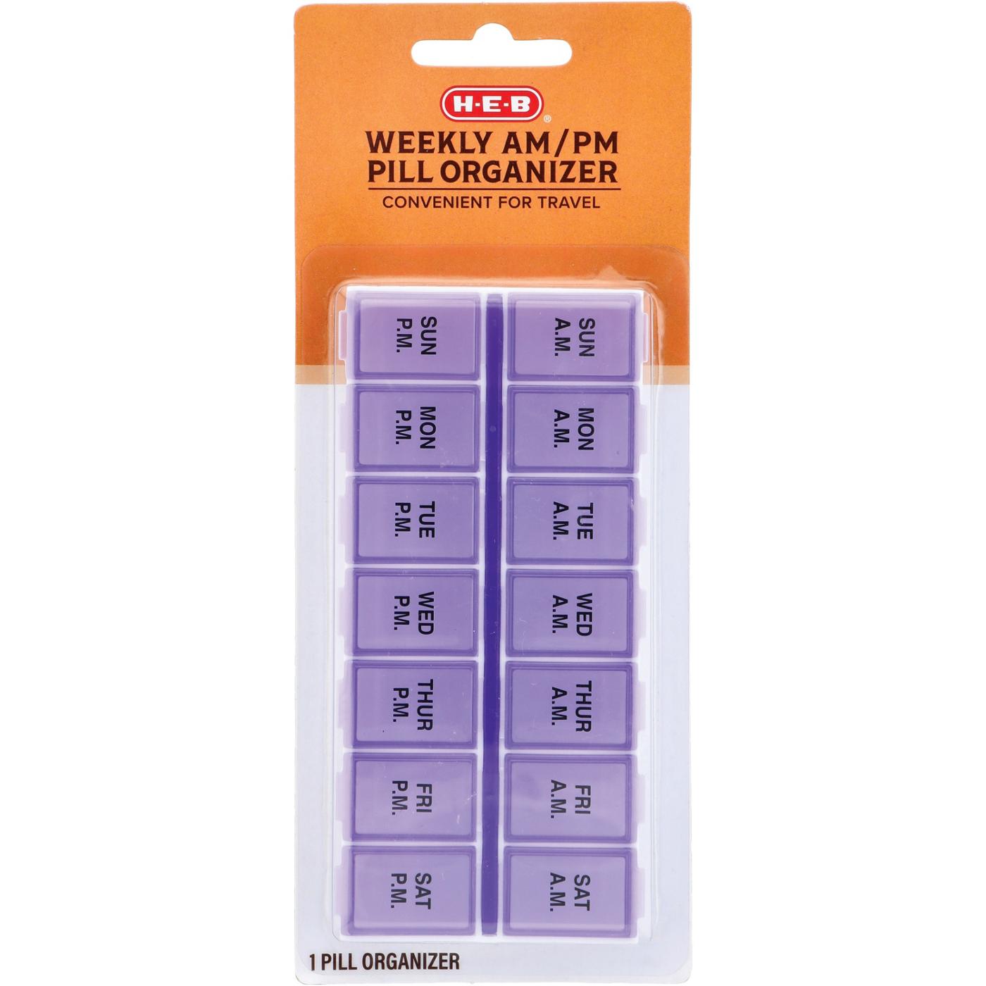 H-E-B Weekly AM & PM Pill Organizer; image 1 of 3