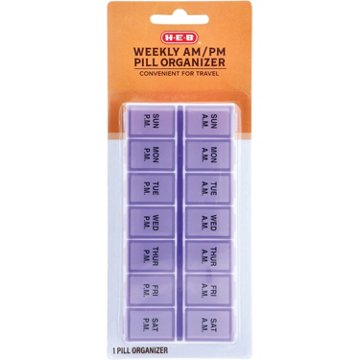 H-E-B Weekly AM & PM Pill Organizer