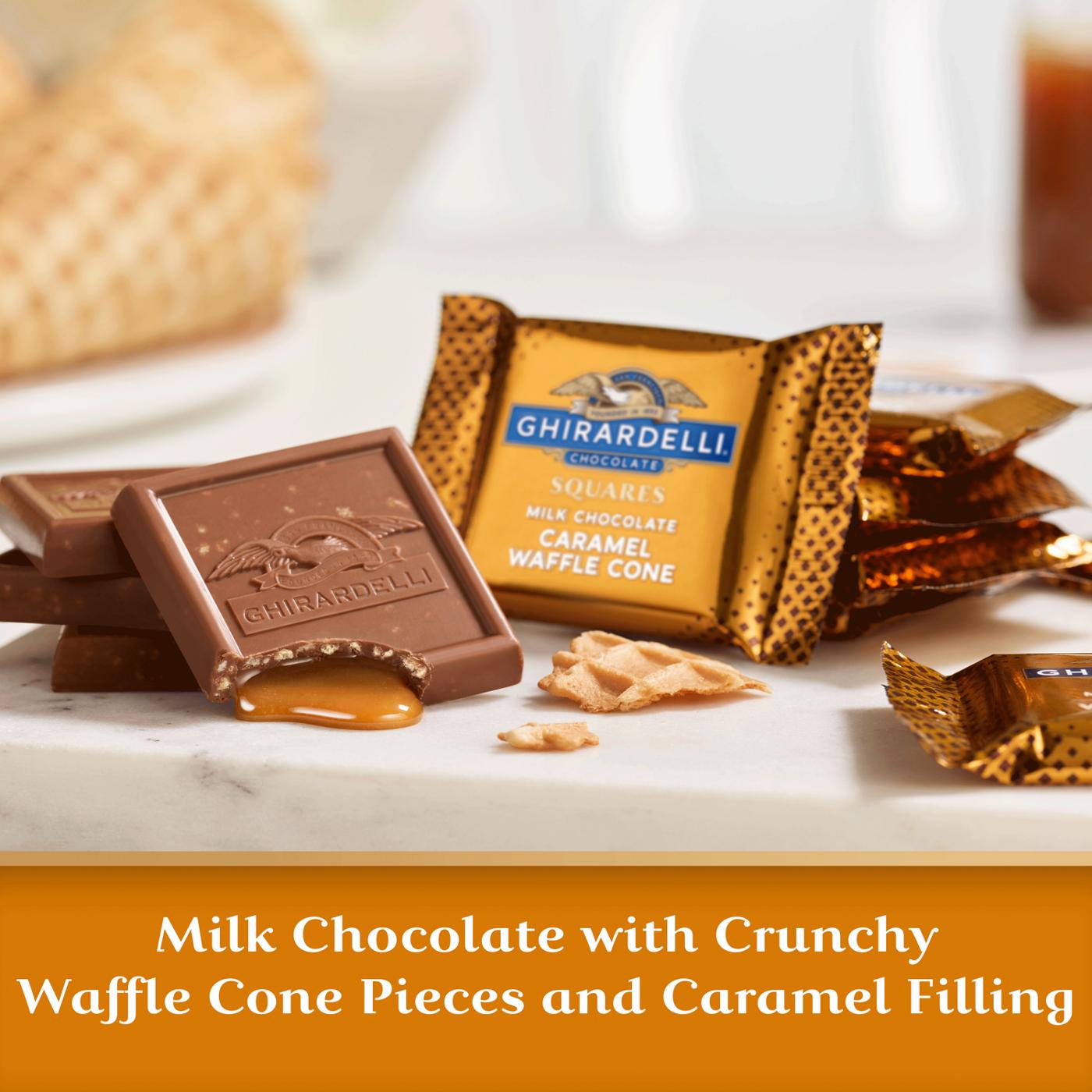 Ghirardelli Milk Chocolate Caramel Waffle Cone Squares; image 3 of 7