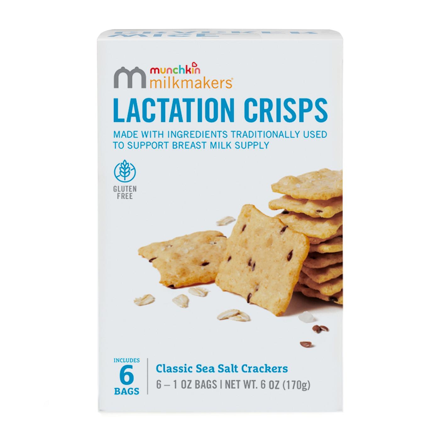 Munchkin Milkmakers Lactation Crisps Crackers - Sea Salt; image 1 of 4