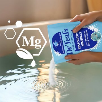 Dr Teal's Pure Epsom Salt Magnesium Soaking Solution - Restorative Minerals, 3 lb