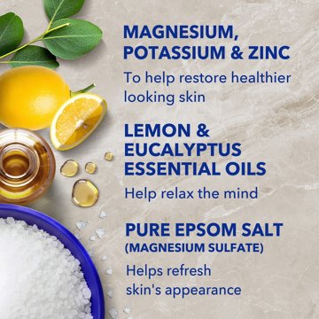 Dr Teal's Foaming Bath Pure Epsom Salt - Restorative Minerals with Magnesium, 34 oz