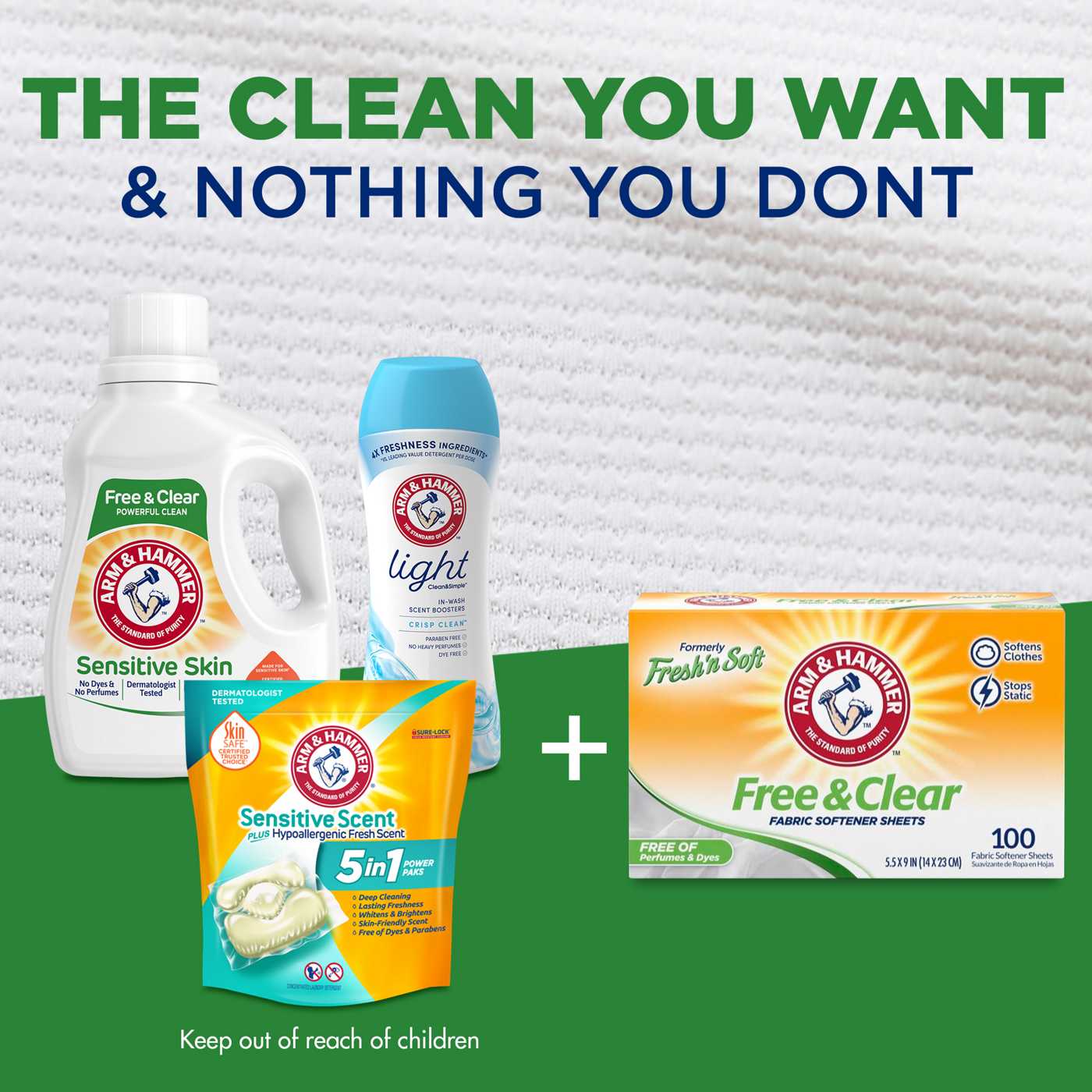 Arm & Hammer Fresh'n Soft Fabric Softener Sheets; image 8 of 10