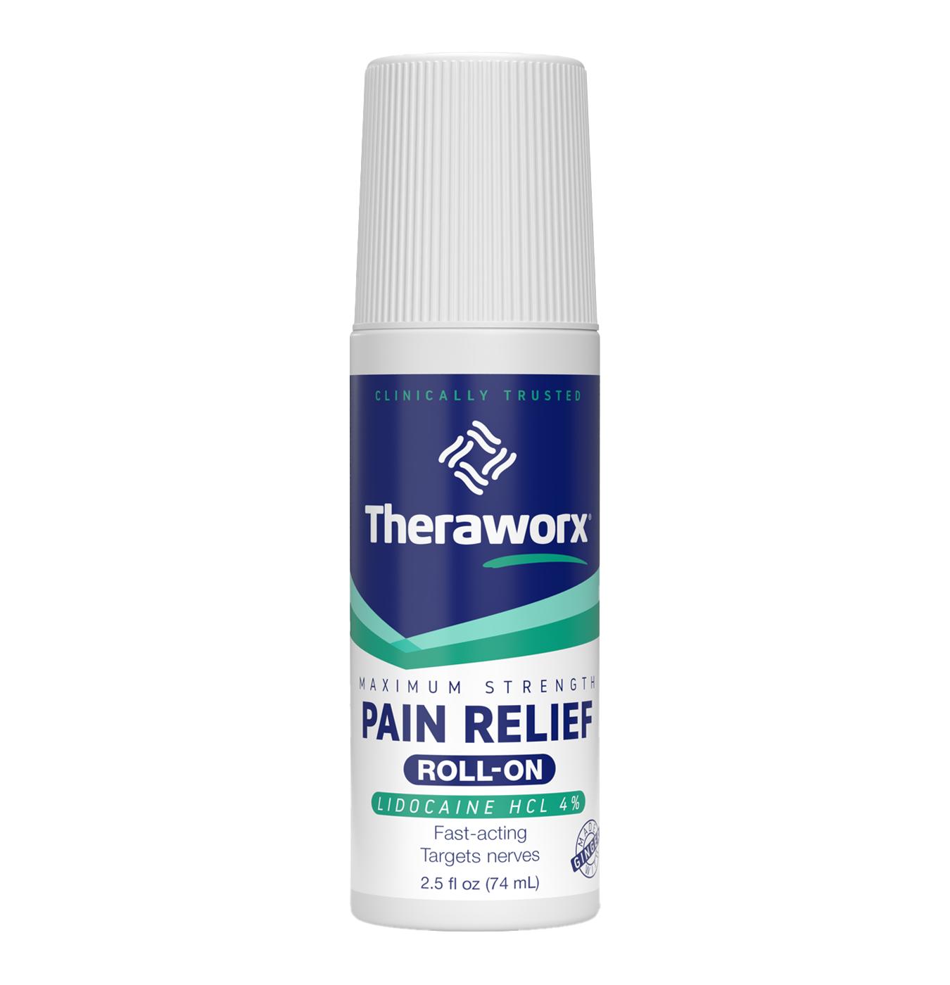 Theraworx Maximum Strength Pain Relief Roll-On; image 1 of 3