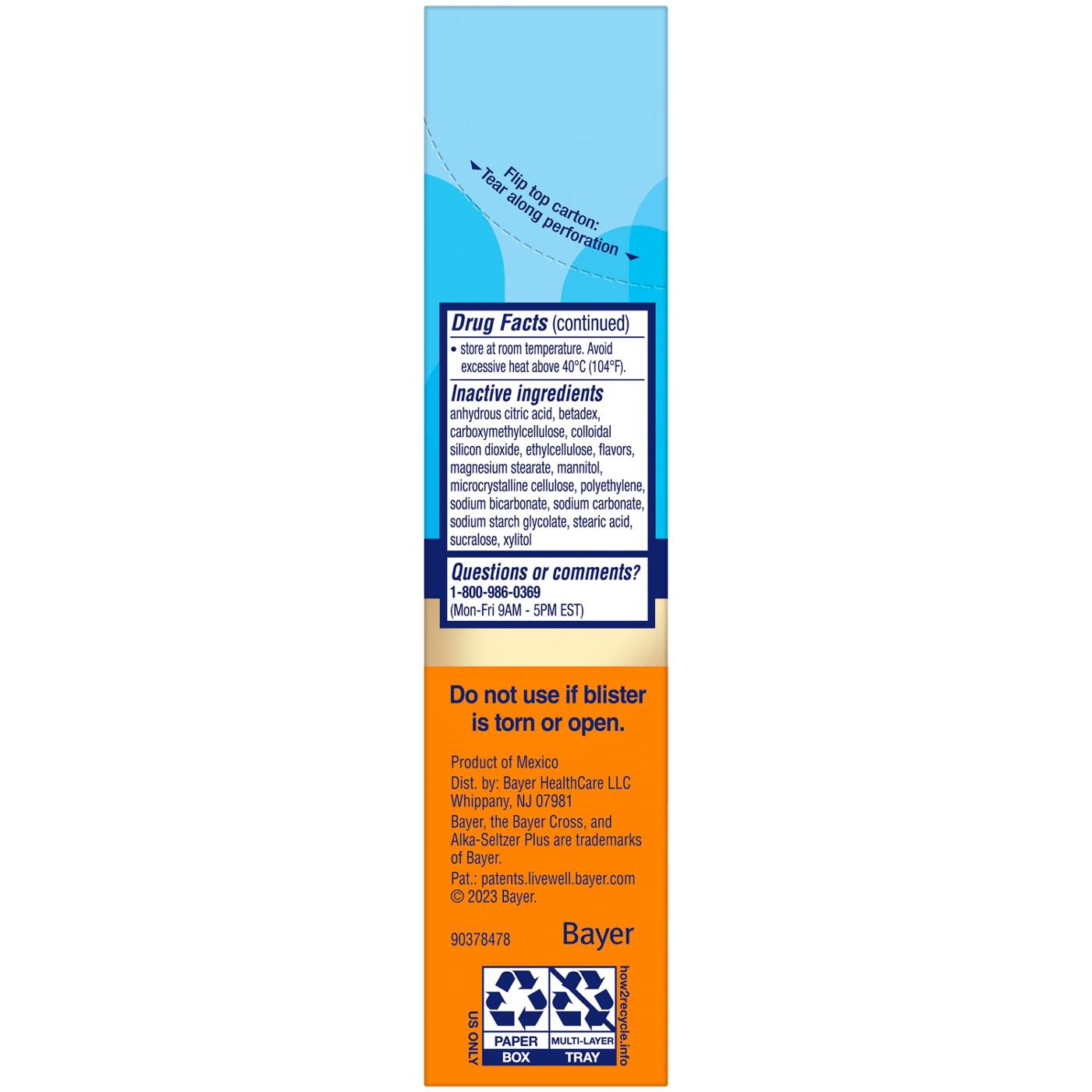 Alka-Seltzer Plus Cold & Flu Fizzy Chewable Tablets - Orange; image 3 of 3