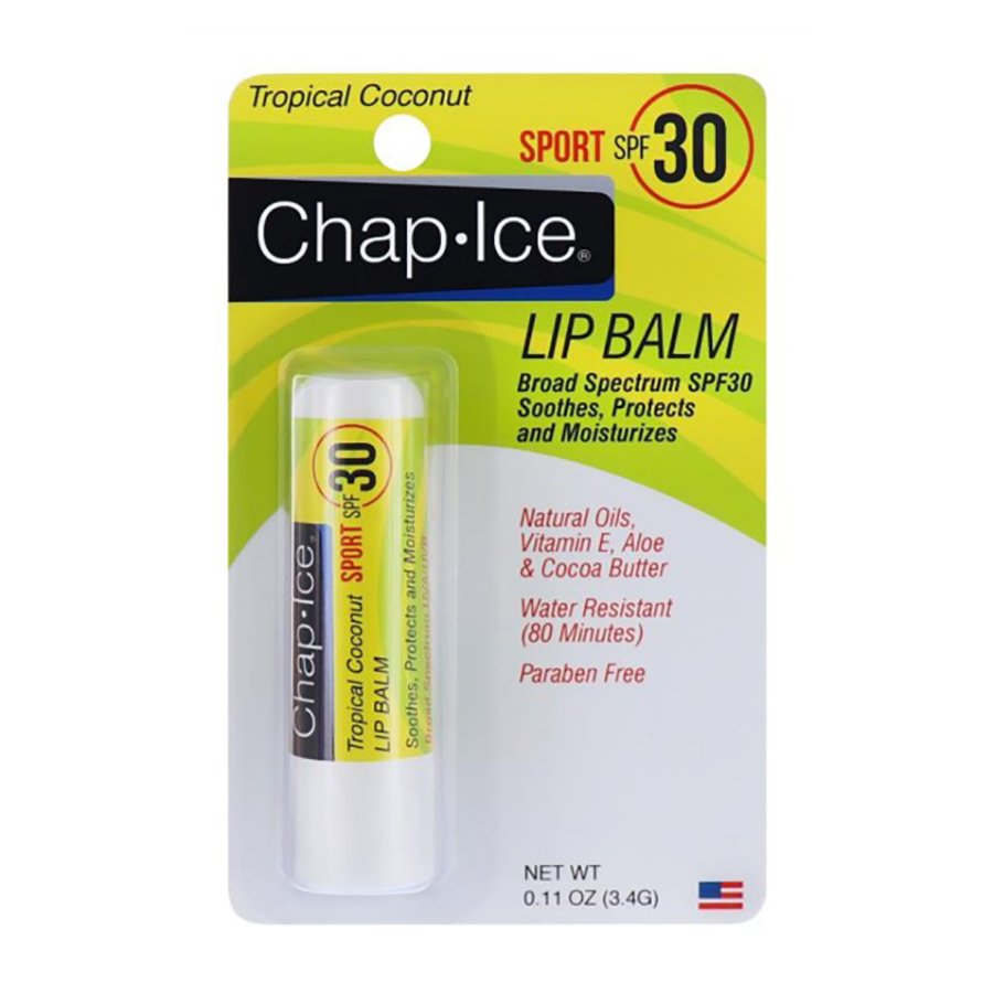 Chap-Ice Lip Balm SPF 30 - Tropical Coconut - Shop Lip balm ...