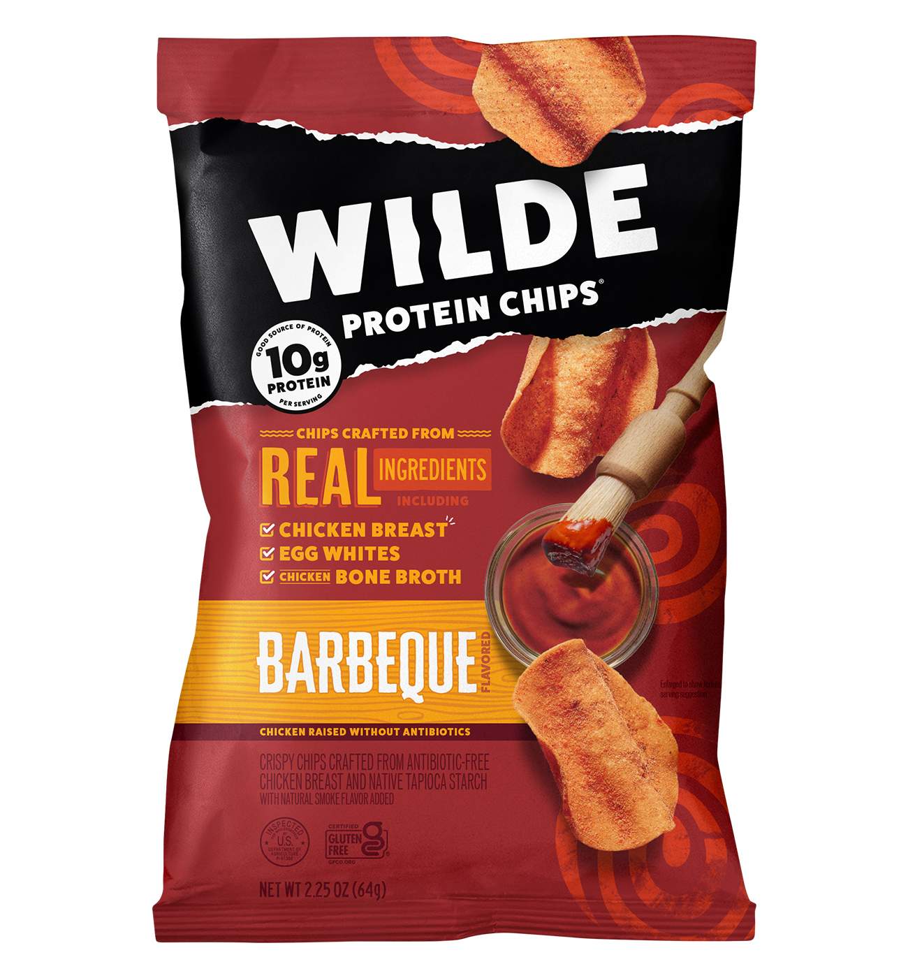 WILDE 10g Protein Chicken Chips - Barbeque; image 1 of 2