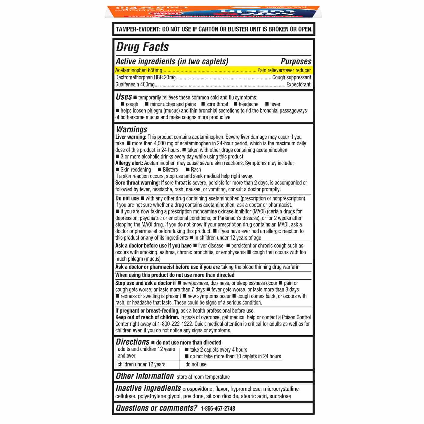 Safetussin Max Strength Cough, Cold & Flu Caplets; image 2 of 2