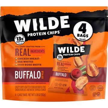 WILDE 13g Protein Chicken Chips Multipack - Buffalo