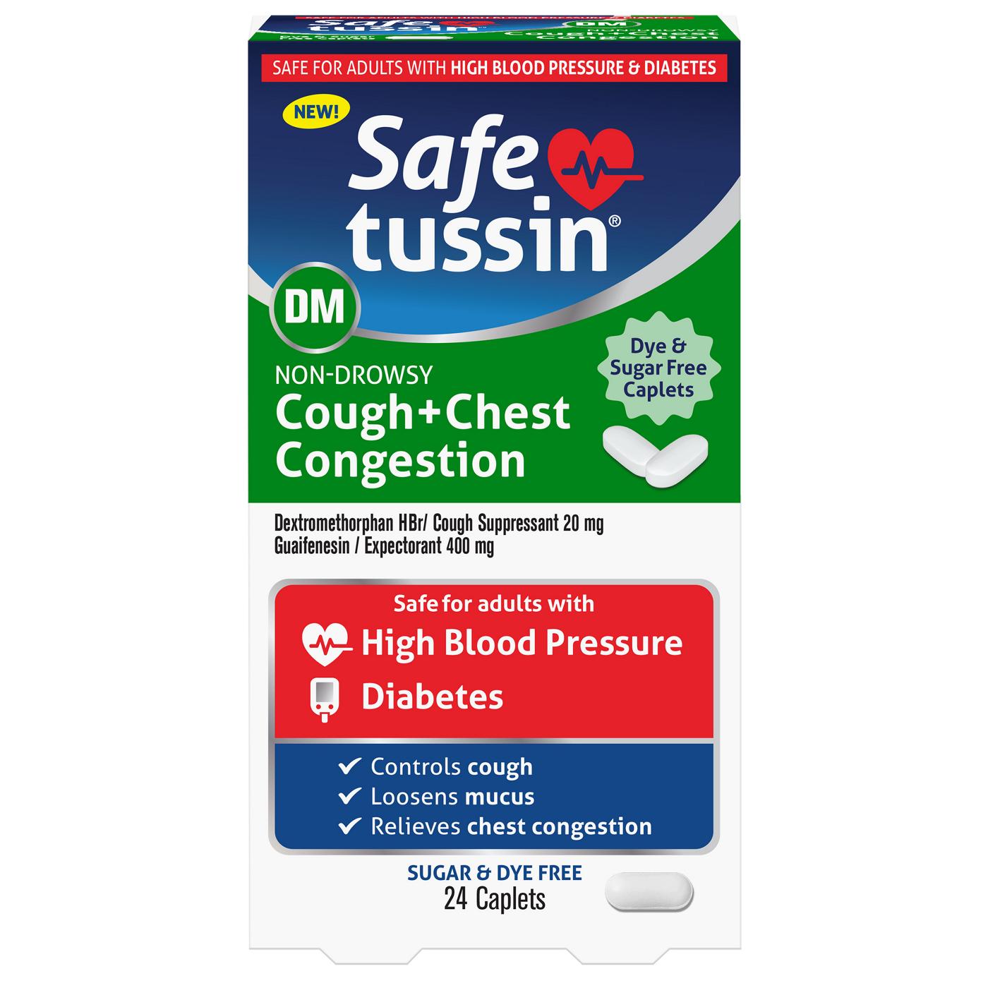 Safetussin DM Non-Drowsy Cough & Chest Congestion Caplets; image 1 of 2