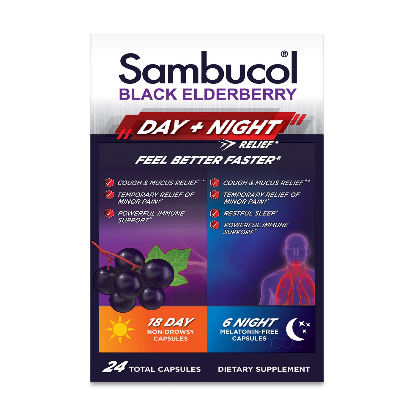 Sambucol Black Elderberry Day + Night Relief Capsules; image 1 of 4