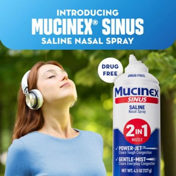 Mucinex Sinus Saline Nasal Spray & Sinus Rinse, Non-Medicated, Additive Free