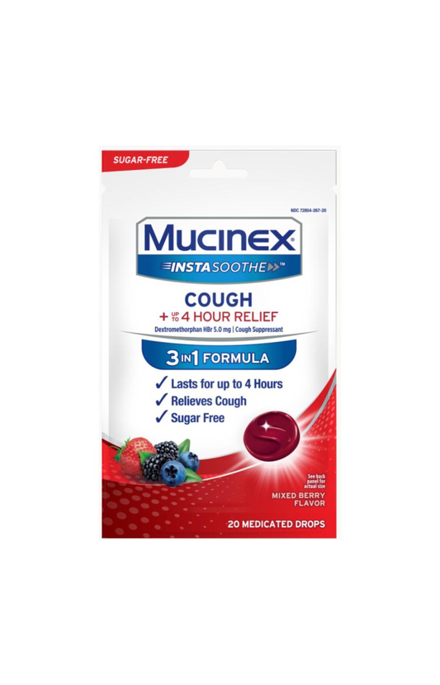 Mucinex Insta-Sooth Cough Relief Medicated Drops - Mixed Berry; image 1 of 2