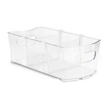 Smart Design Storage Bin with 2 Dividers, 6" x 12"