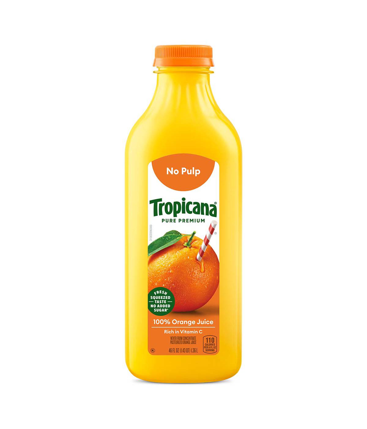 Tropicana Pure Premium No Pulp 100%  Orange Juice; image 1 of 2