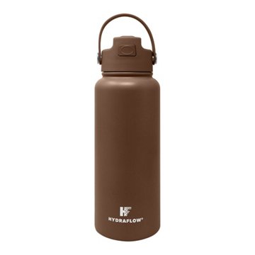 Hydraflow Hybrid Flipstraw Water Bottle - Cocoa, 34 oz