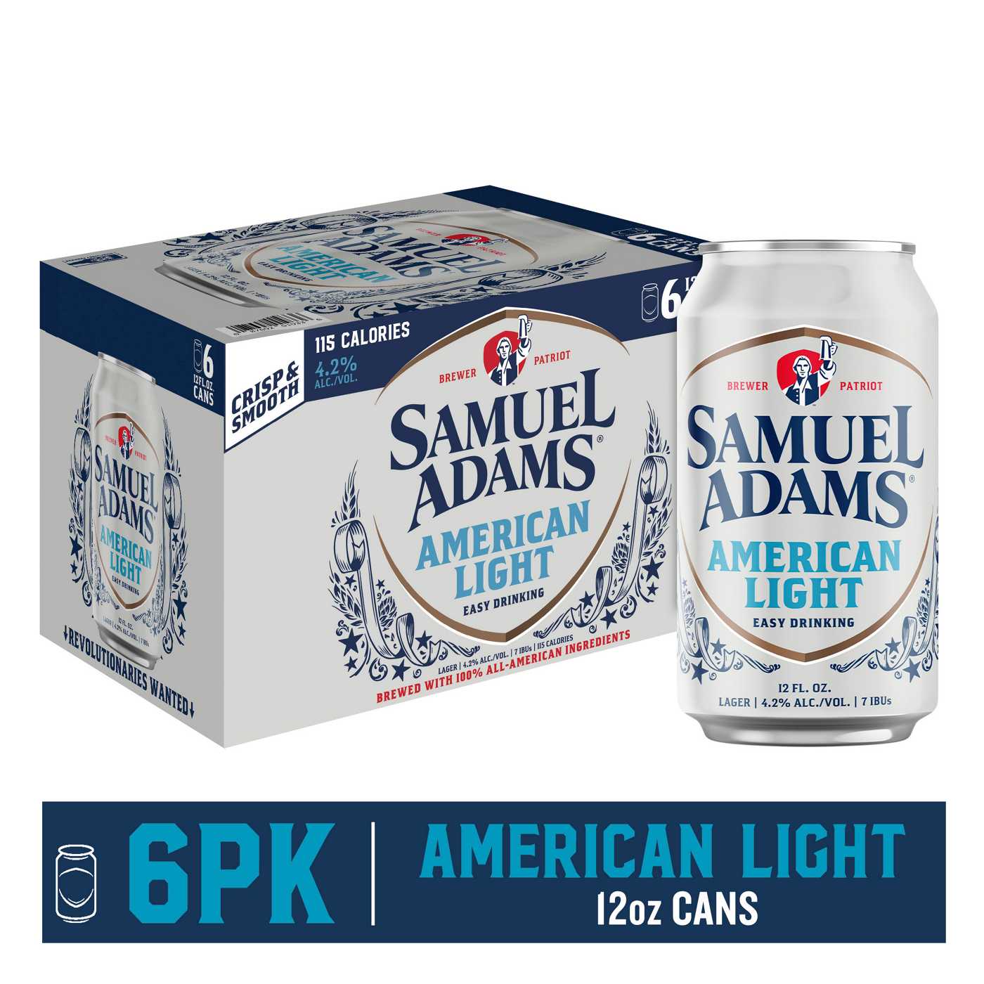 Samuel Adams American Light Lager 6 pk Cans; image 3 of 3