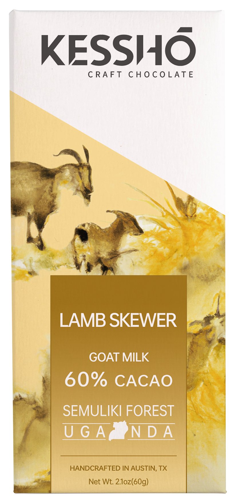 Kessho Lamb Skewer Goat Milk Chocolate Bar, 2.1 oz | Central