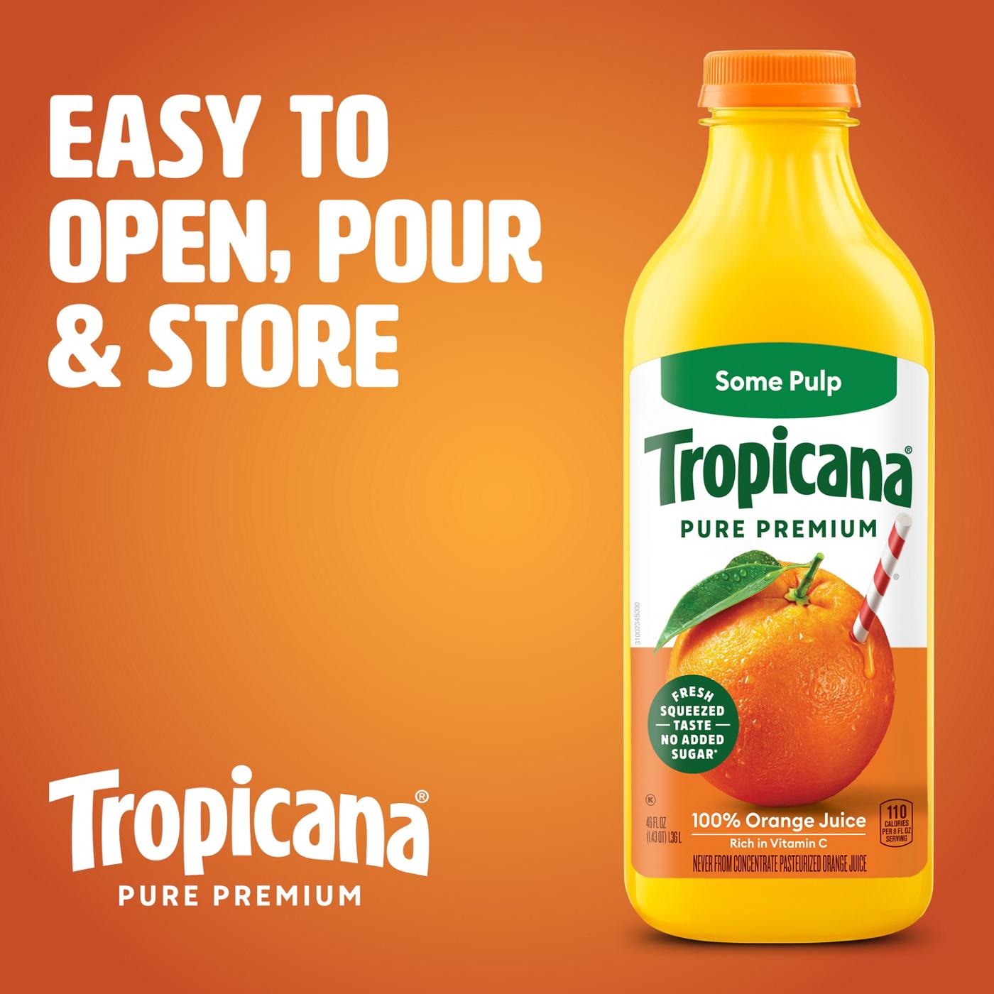 Tropicana Some Pulp Pure Premium 100% Orange Juice; image 3 of 4