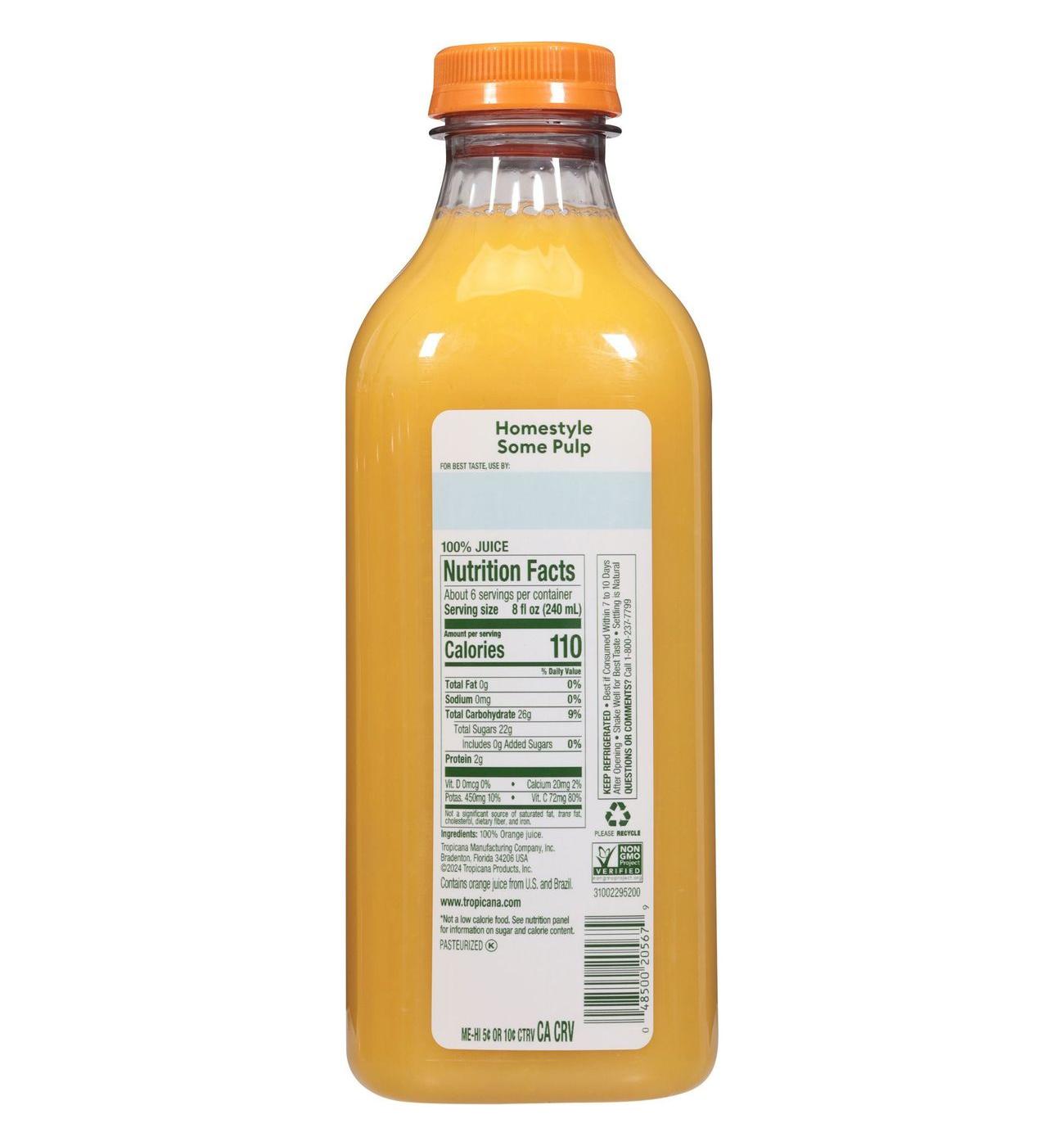 Tropicana Some Pulp Pure Premium 100% Orange Juice; image 4 of 4