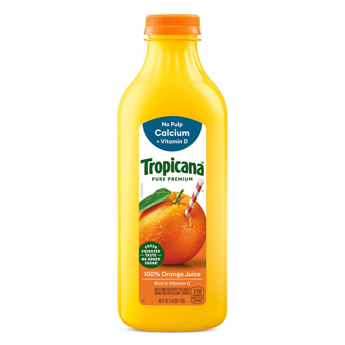 Tropicana Pure Premium No Pulp Calcium & Vitamin D Orange Juice - Shop ...