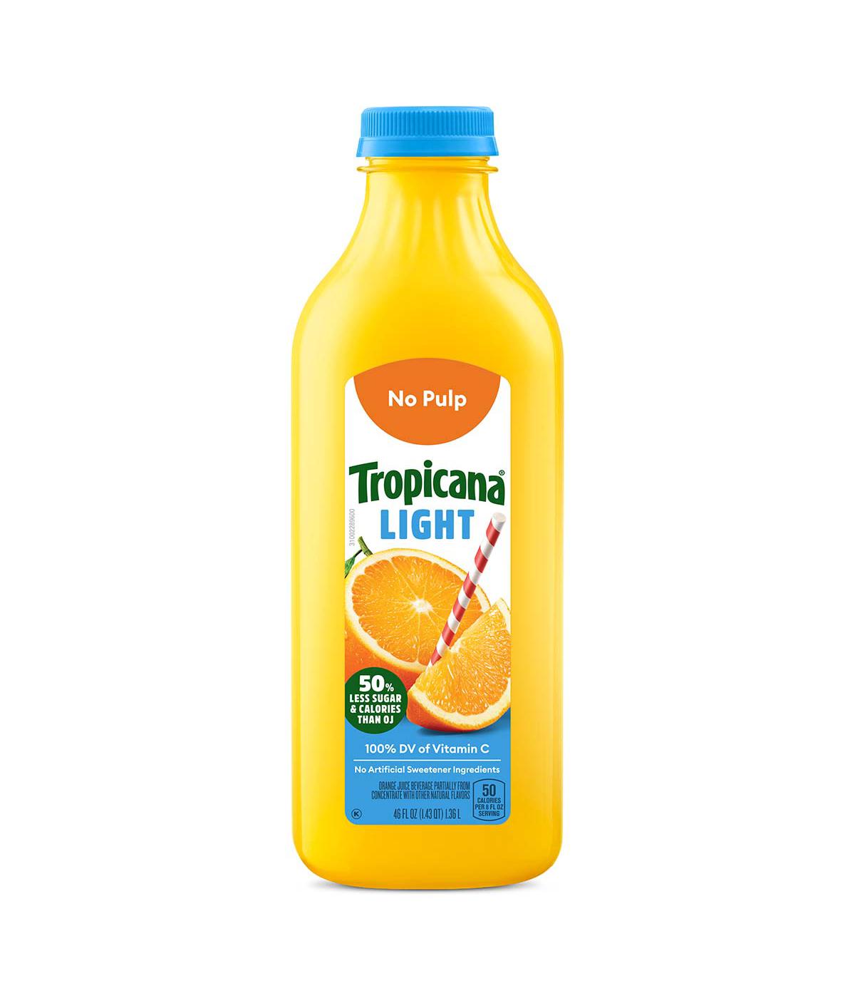 Tropicana No Pulp Light Orange Juice; image 1 of 6