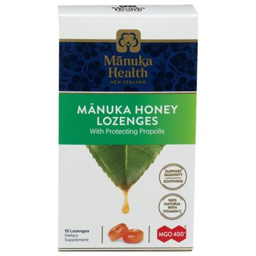 Manuka Health Manuka Honey Lozenges With Propolis, 15 ct