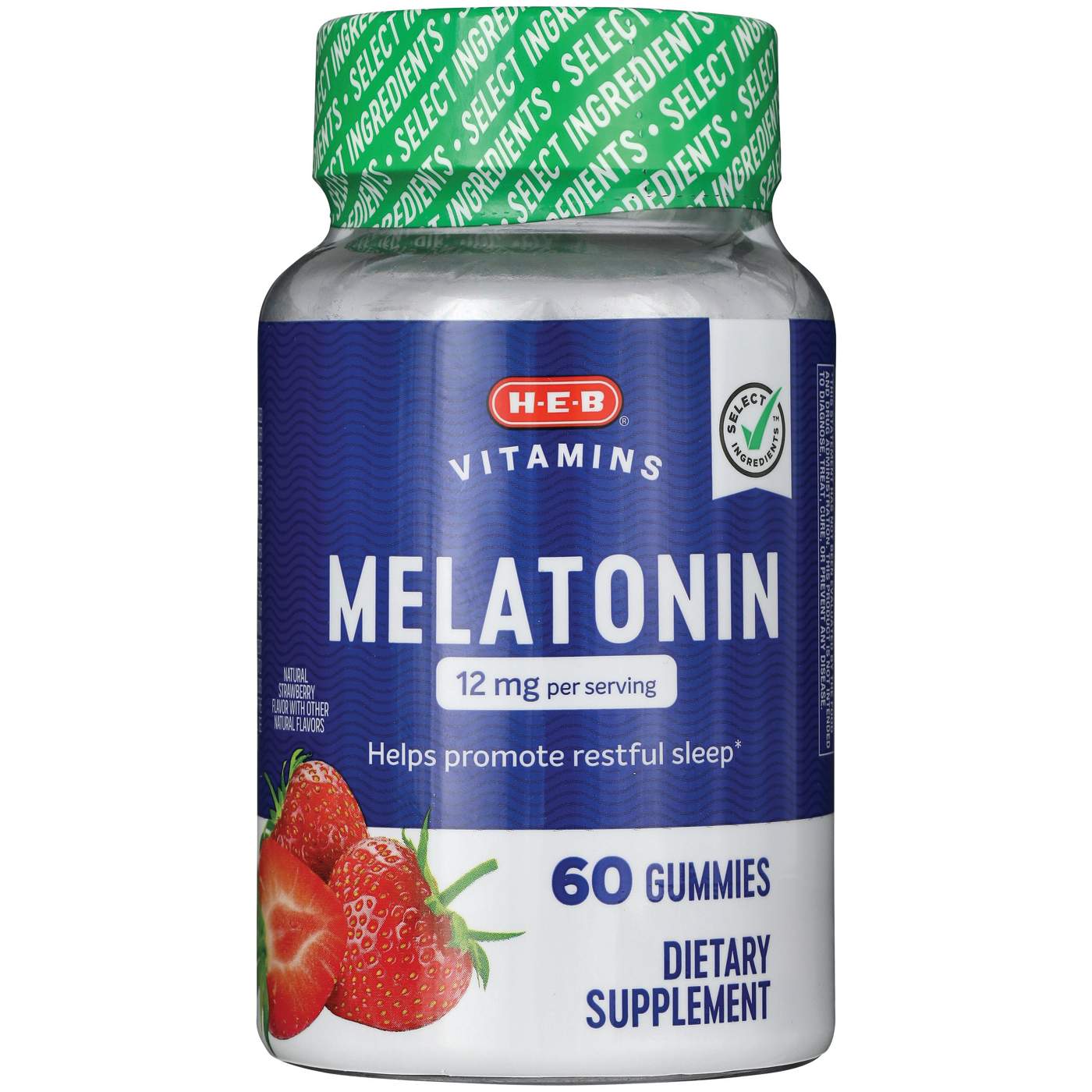 H-E-B Vitamins Melatonin Gummies - 12 mg; image 1 of 2