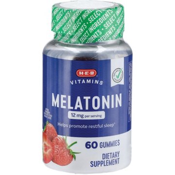 H-E-B Vitamins Melatonin Gummies - 12 mg, 60 ct