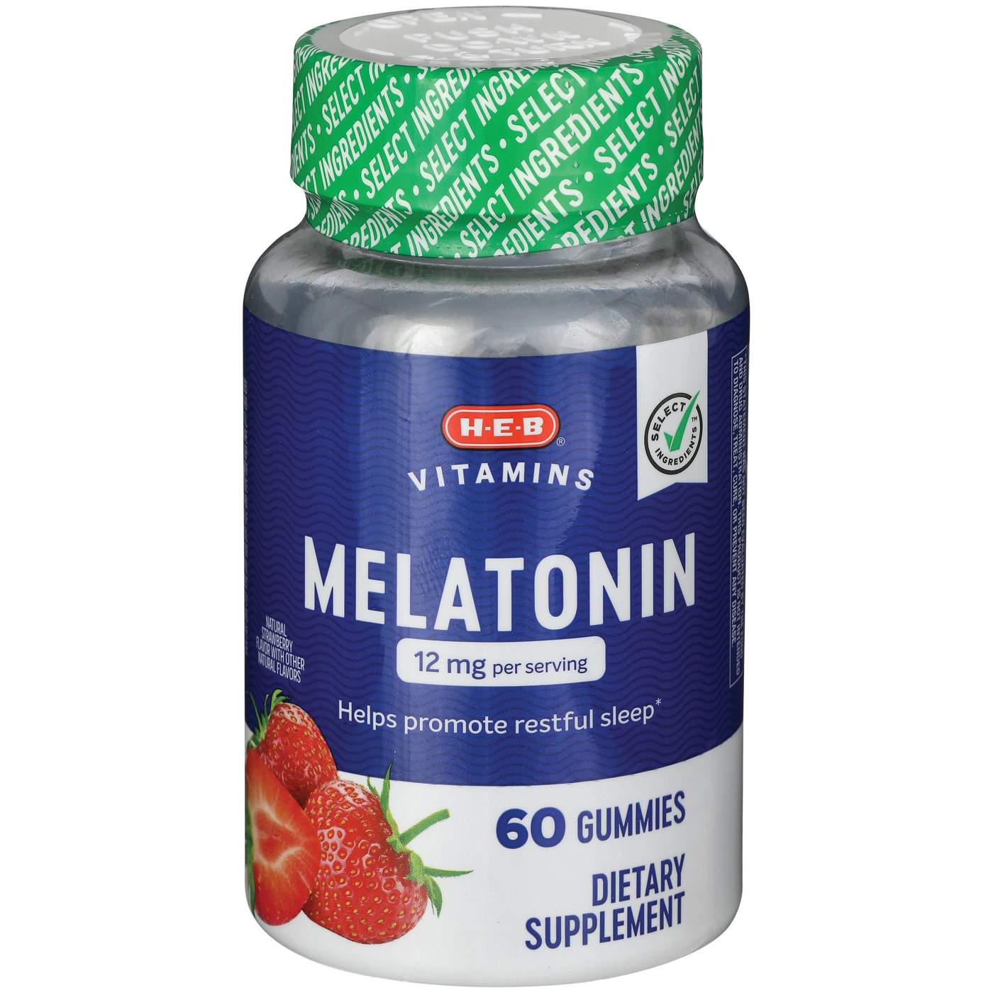 H-E-B Vitamins Melatonin Gummies - 12 mg; image 2 of 2