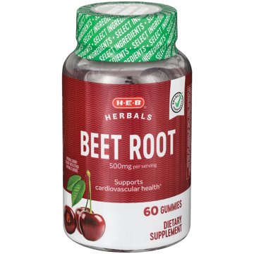 H-E-B Herbals Beet Root 500 mg Gummies, 60 ct