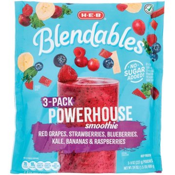 H-E-B Blendables Powerhouse Smoothie Family Pack, 3 pk