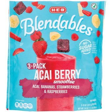 H-E-B Blendables Acai Berry Smoothie Family Pack, 3 pk