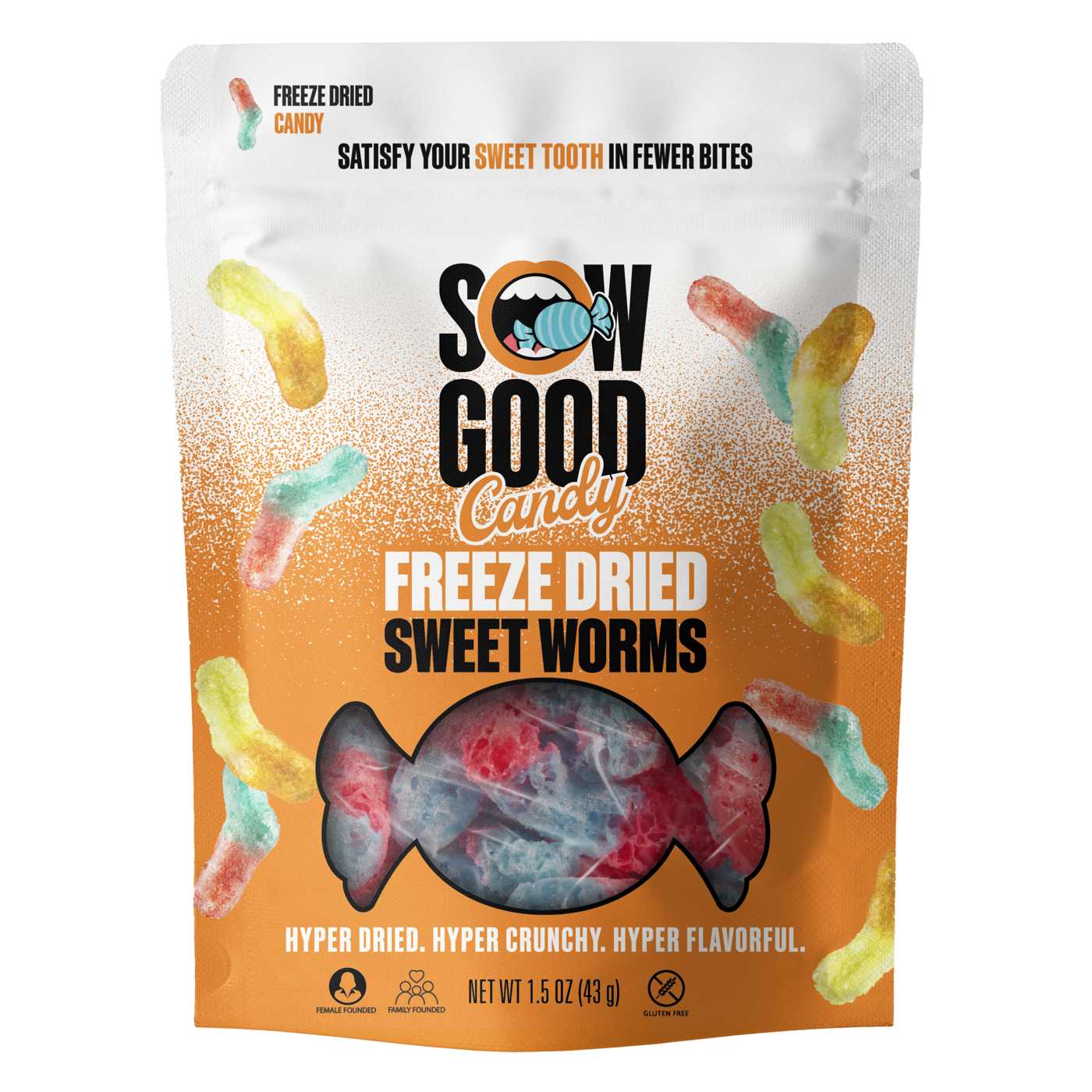 Sow Good Sweet Worms Freeze Dried Candy; image 1 of 2