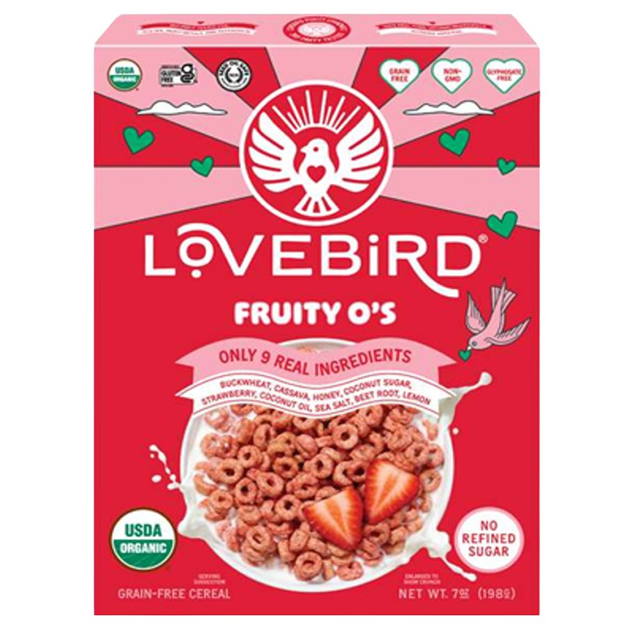 Lovebird Grain-Free Strawberry Cereal, 7 oz | Central Market