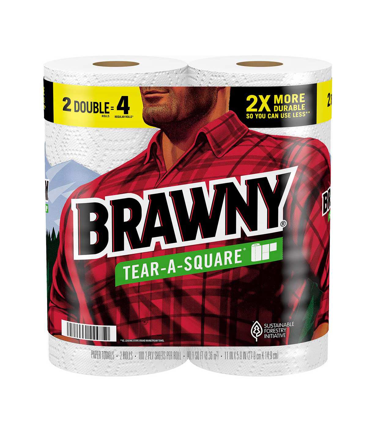 Brawny Tear-A-Square Paper Towels; image 1 of 2