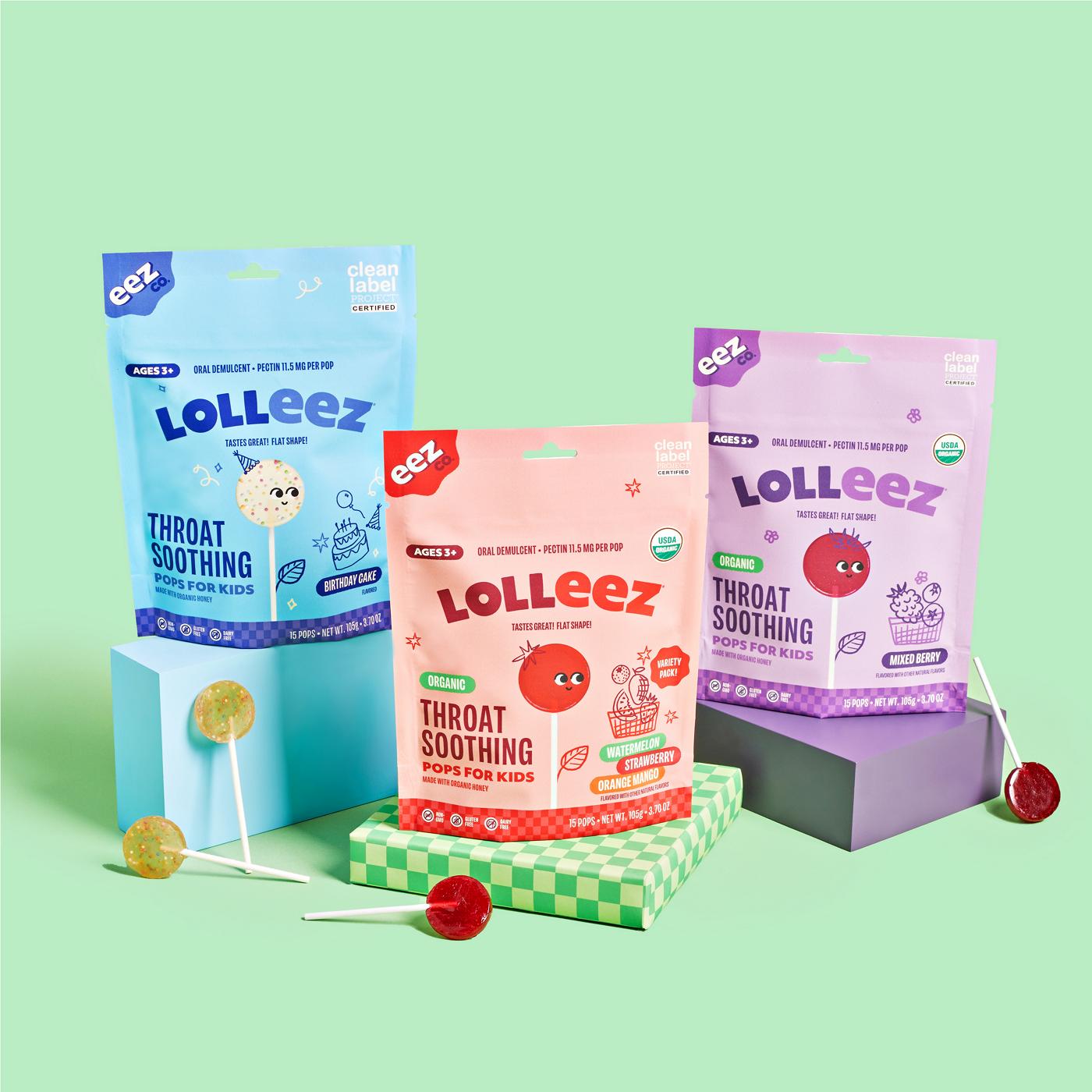 Lolleez Kids Organic Sore Throat Pops - Variety Pack; image 5 of 9