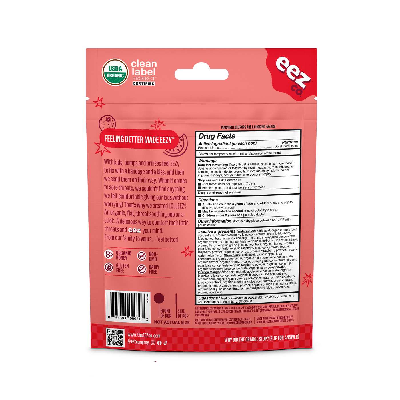 Lolleez Kids Organic Sore Throat Pops - Variety Pack; image 7 of 9