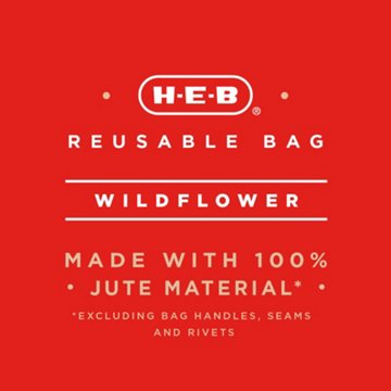 H-E-B Wildflower Jute Reusable Shopping Bag