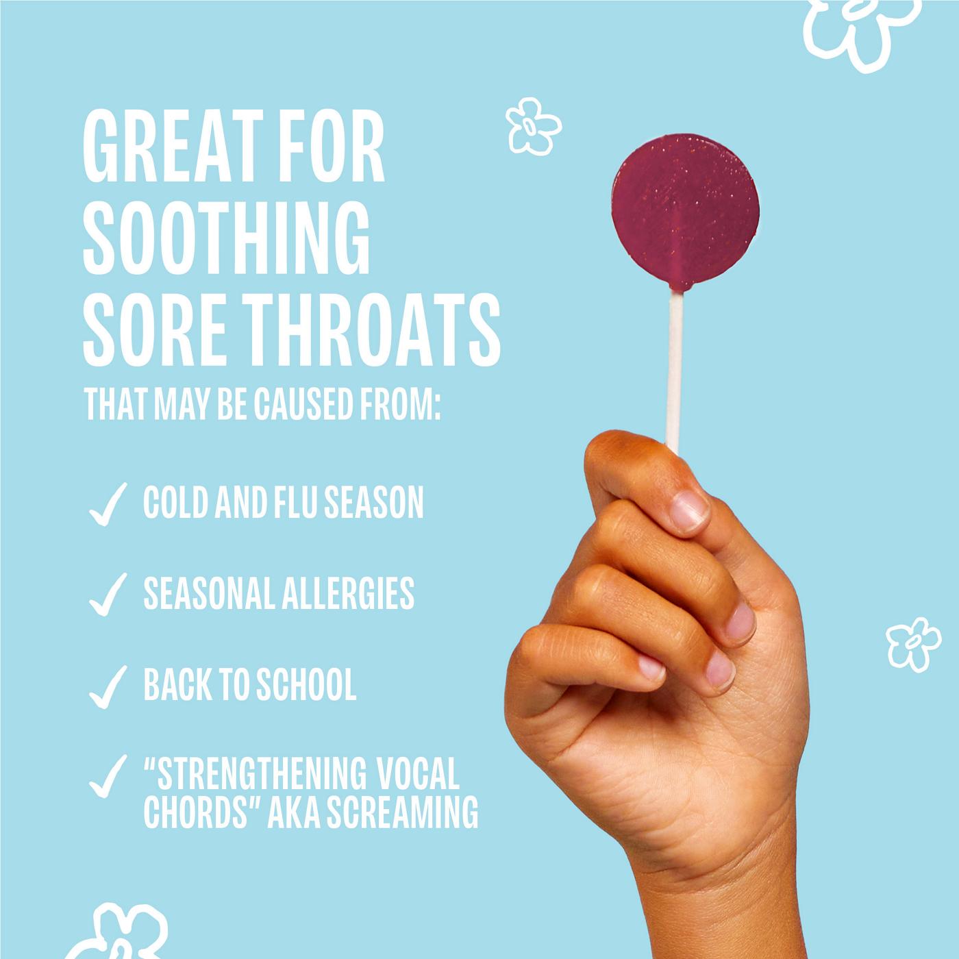 Lolleez Kids Organic Sore Throat Pops - Mixed Berry; image 8 of 9