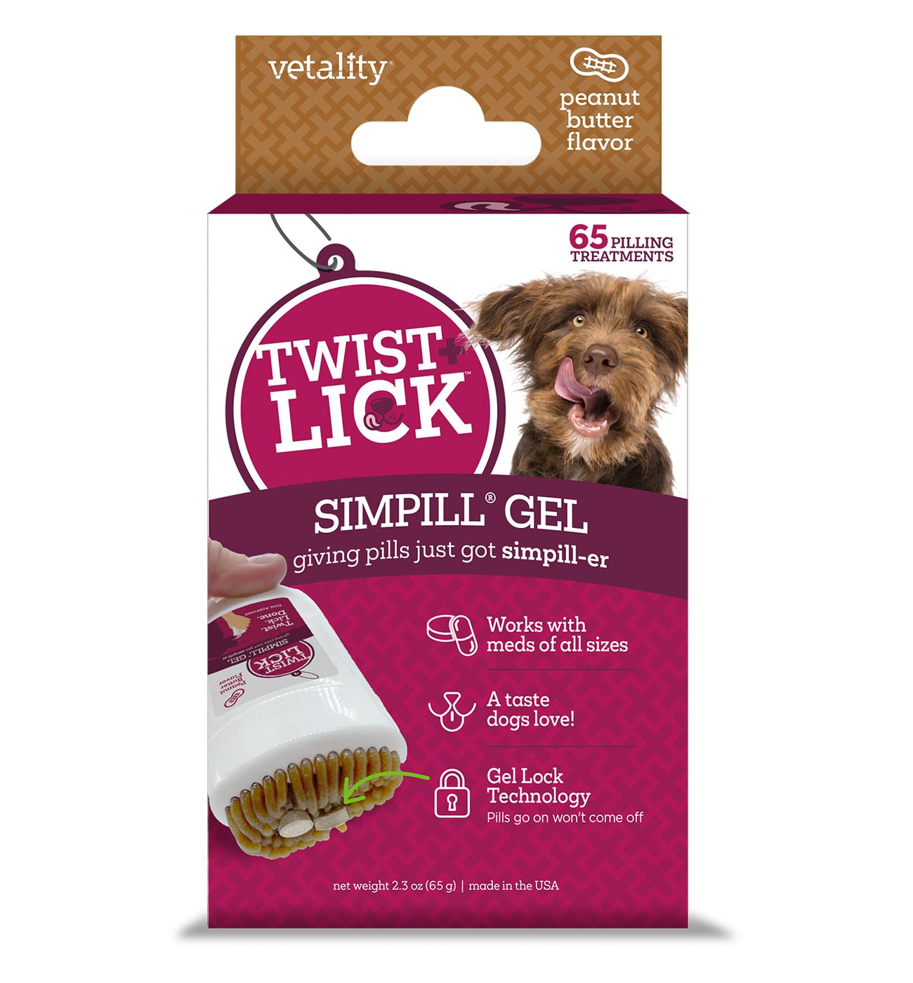 Vetality Twist & Lick Simpill Gel Peanut Butter; image 1 of 2
