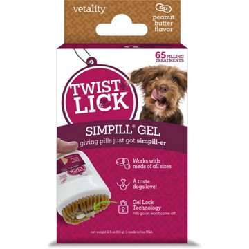 Vetality Twist & Lick Simpill Gel Peanut Butter, 2.3 oz
