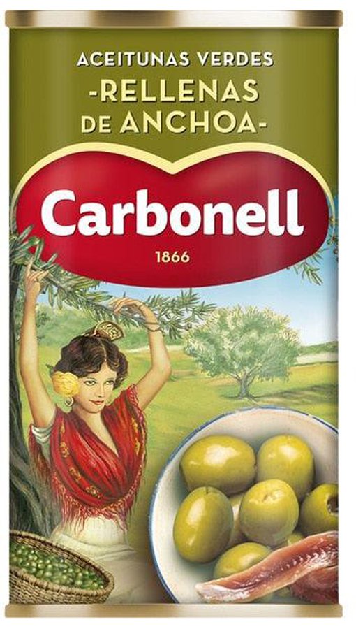 Carbonell Green Olives Stuffed with Anchovies, 12 oz | Central