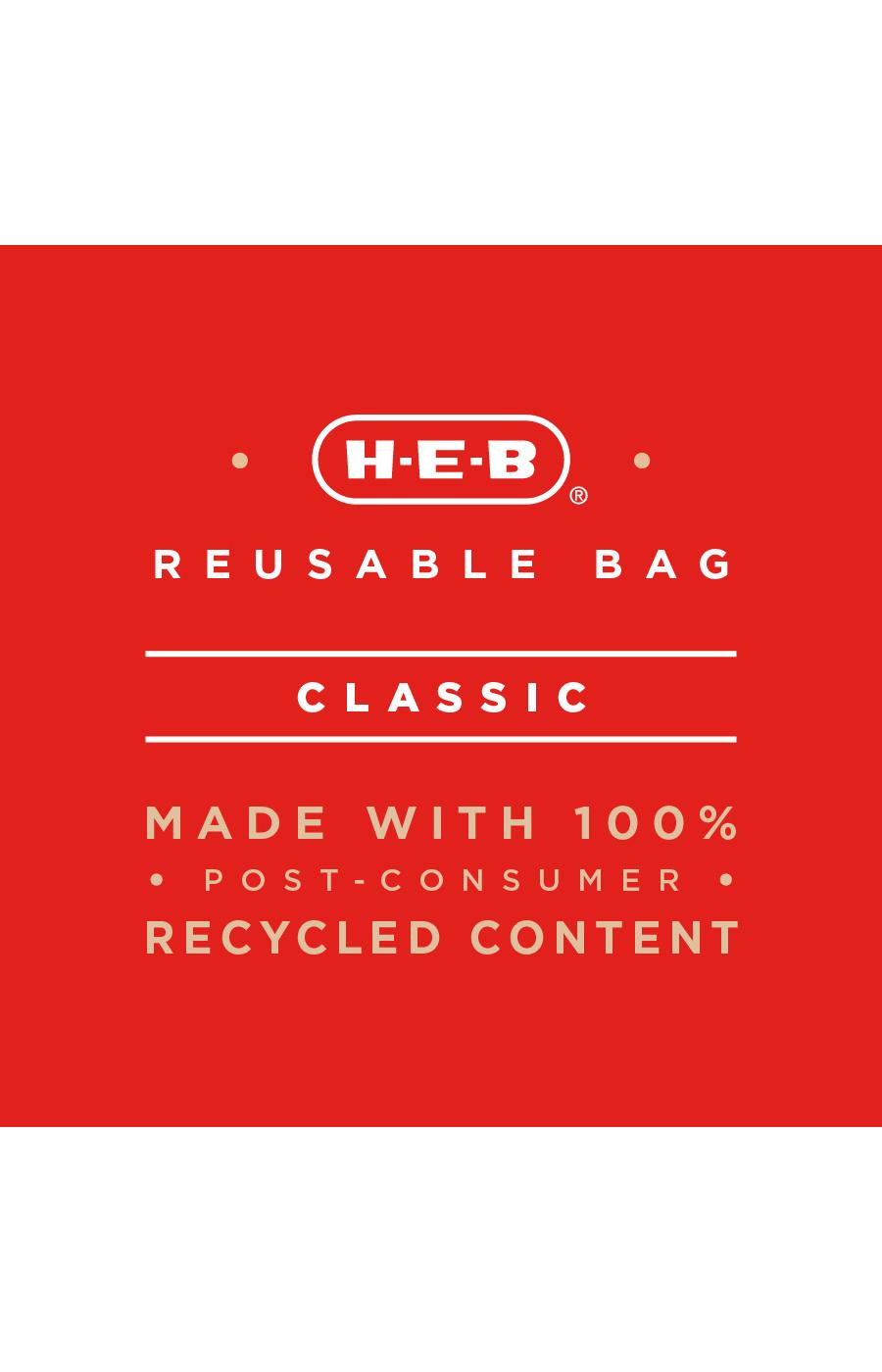 H-E-B Classic Red Reusable Shopping Bag; image 3 of 4